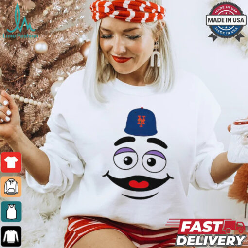 New York Mets grimace face smile victory gameday shirt