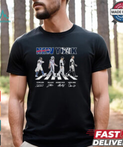 New York Teams Sport Buffalo Bills New York Yankees Walking Signatures 2024 T shirt