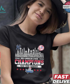 New York Yankees 2024 American League Champions Skyline T Shirt