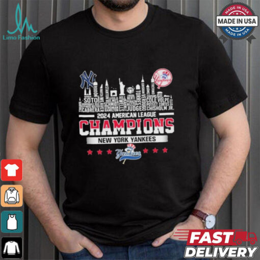 New York Yankees 2024 American League Champions Skyline T Shirt