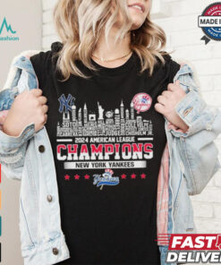 New York Yankees 2024 American League Champions Skyline T Shirt