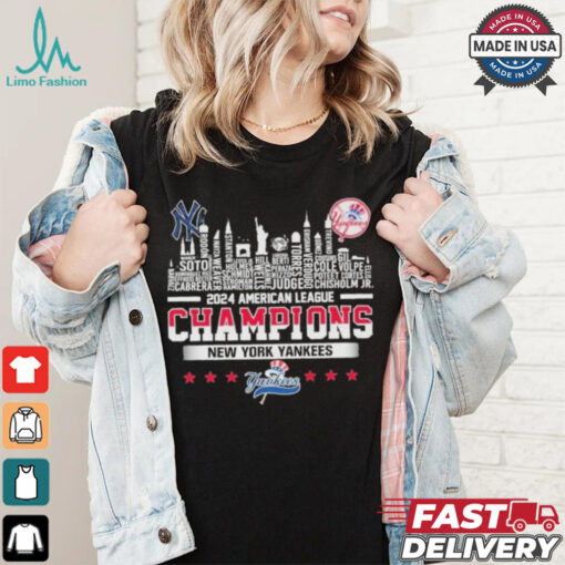 New York Yankees 2024 American League Champions Skyline T Shirt