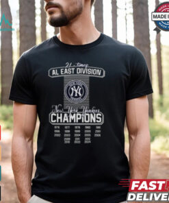 New York Yankees 21 Times AL East Division Champions 2024 Shirt