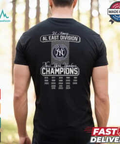 New York Yankees 21 Times AL East Division Champions 2024 Shirt