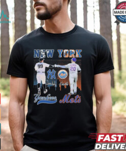 New York Yankees Aaron Judge New York Mets Pete Alonso 2024 Signatures Shirt