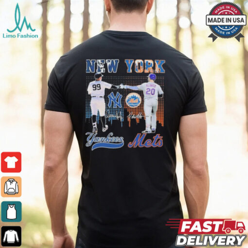 New York Yankees Aaron Judge New York Mets Pete Alonso 2024 Signatures Shirt