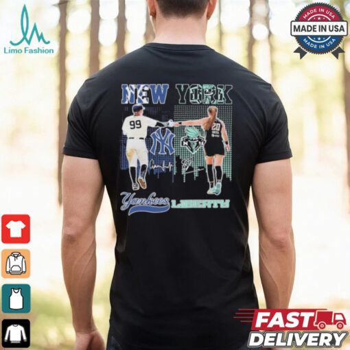 New York Yankees Aaron Judge X New York Liberty Sabrina Ionescu Signatures shirt