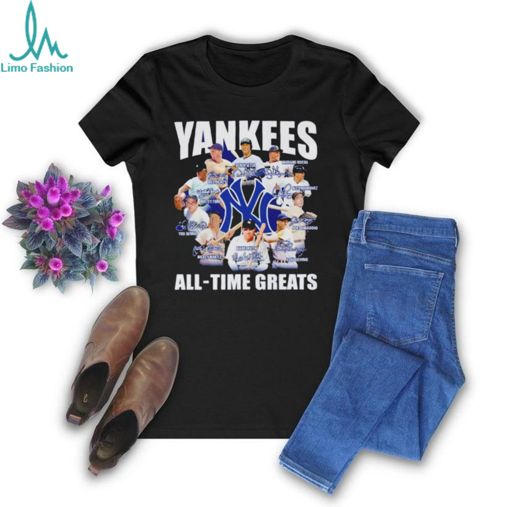 New York Yankees All Time Greats signatures shirt New York Yankees All Time Greats signatures shirt