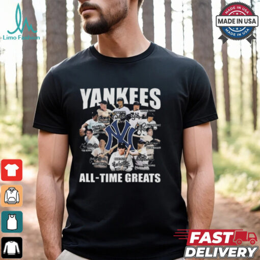 New York Yankees All – Time Greats Signature Signatures T shirt