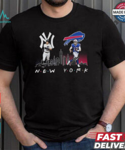 New York Yankees Baseball Buffalo Bills Football The Friends The Proud Signatures T Shirt