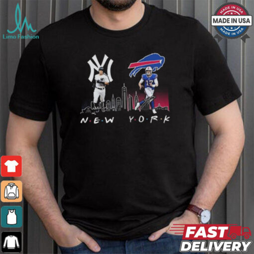 New York Yankees Baseball Buffalo Bills Football The Friends The Proud Signatures T Shirt