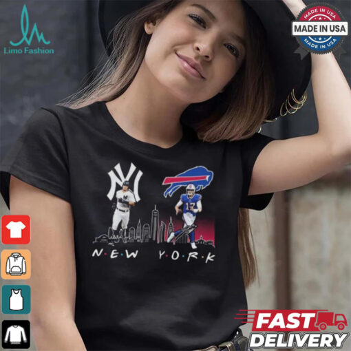 New York Yankees Baseball Buffalo Bills Football The Friends The Proud Signatures T Shirt