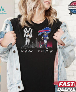 New York Yankees Baseball Buffalo Bills Football The Friends The Proud Signatures T Shirt