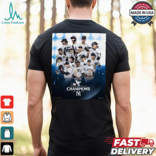 New York Yankees MLB 2024 American League Champions Players Poster t shirt