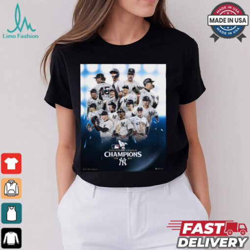 New York Yankees MLB 2024 American League Champions Players Poster t shirt