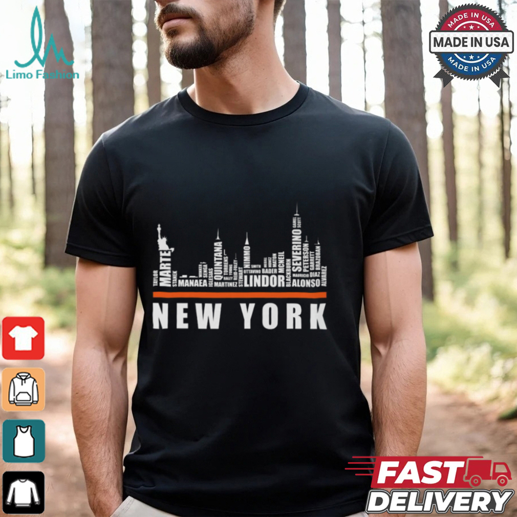 New York Yankees Skyline Baseball Shirt New York Yankees Skyline Baseball Shirt
