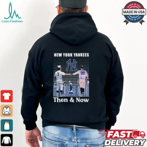New York Yankees Then & Now Mickey Mantle And Aaron Judge Signatures 2024 T shirt