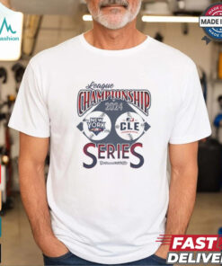 New York Yankees Vs Cleveland Guardians League Championship Series 2024 The Pennant Will Rise t shirt