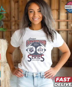 New York Yankees Vs Cleveland Guardians League Championship Series 2024 The Pennant Will Rise t shirt