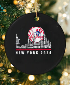 New York Yankees baseball skyline names player 2024 logo shirt