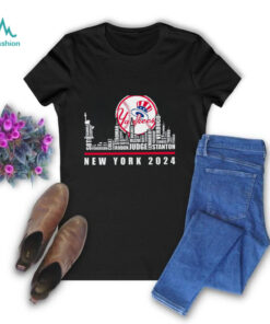 New York Yankees baseball skyline names player 2024 logo shirt