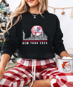 New York Yankees baseball skyline names player 2024 logo shirt