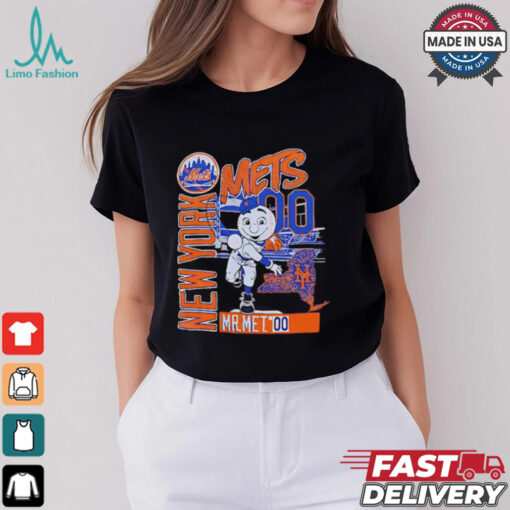 New York baseball Mr Met throw back shirt