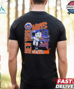 New York baseball Mr Met throw back shirt