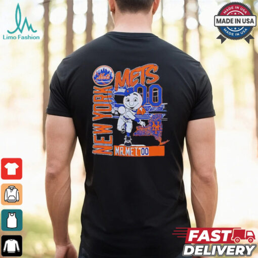 New York baseball Mr Met throw back shirt