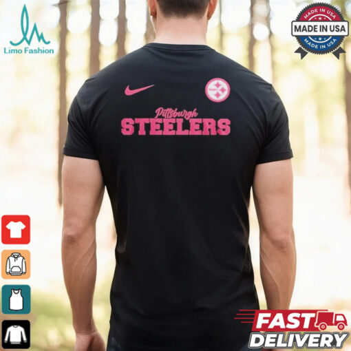 Nike Pittsburgh Steelers Football Pink Out Tackle Breast Cancer Shirt