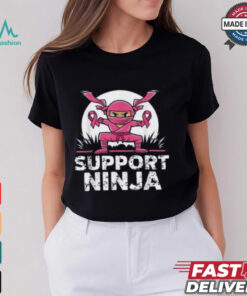 Ninja Breast Cancer Awareness Shirt, Toddler Boys Support Survivor Clothing