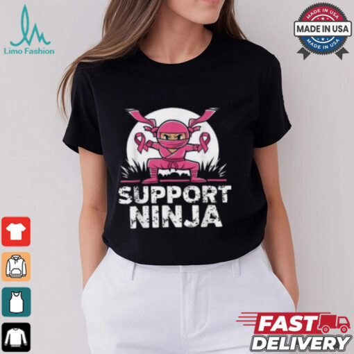 Ninja Breast Cancer Awareness Shirt, Toddler Boys Support Survivor Clothing