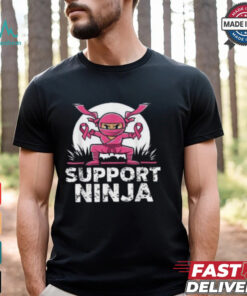 Ninja Breast Cancer Awareness Shirt, Toddler Boys Support Survivor Clothing