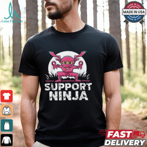 Ninja Breast Cancer Awareness Shirt, Toddler Boys Support Survivor Clothing