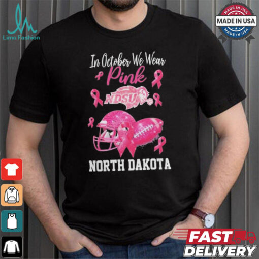 North Dakota State Bison In October We Wear Pink Breast Cancer Awareness Logo shirt
