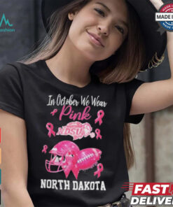 North Dakota State Bison In October We Wear Pink Breast Cancer Awareness Logo shirt