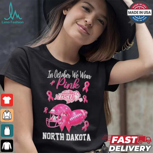 North Dakota State Bison In October We Wear Pink Breast Cancer Awareness Logo shirt