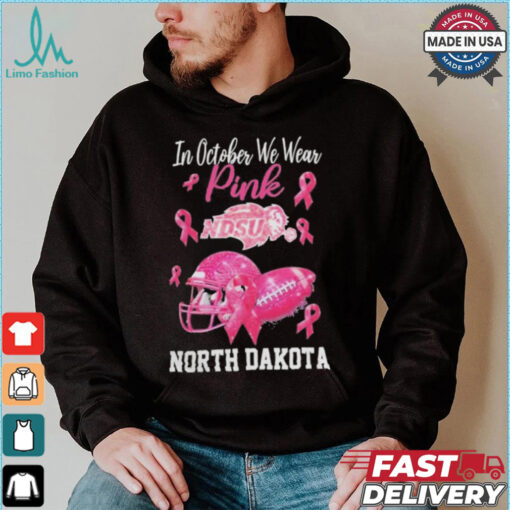 North Dakota State Bison In October We Wear Pink Breast Cancer Awareness Logo shirt