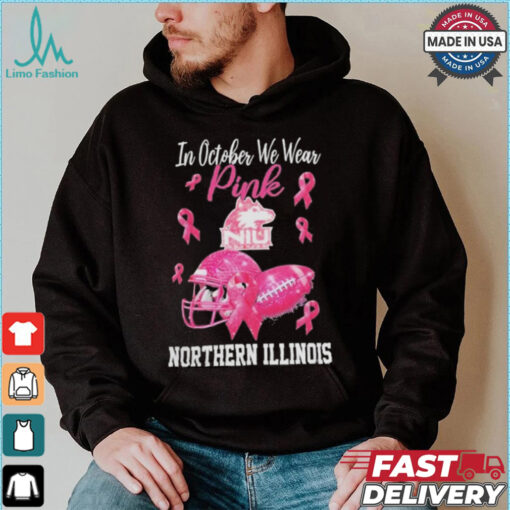 Northern Illinois Huskies In October We Wear Pink Breast Cancer Awareness Logo shirt
