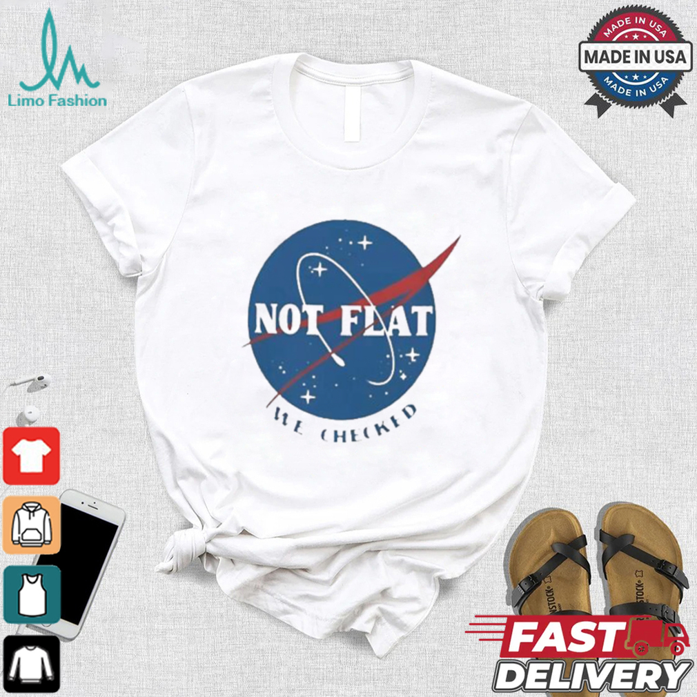 Not Flat We Checked Logo T shirt Not Flat We Checked Logo T shirt