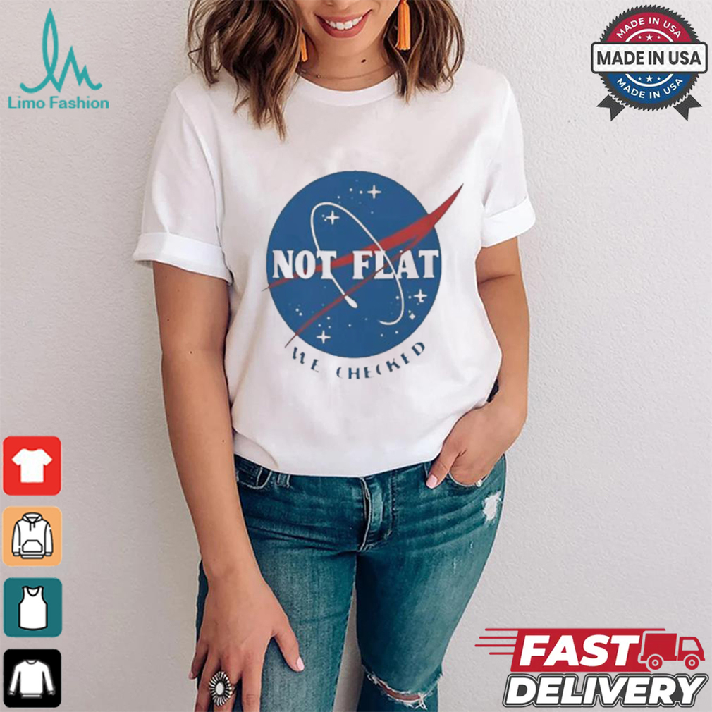 Not Flat We Checked Logo T shirt Not Flat We Checked Logo T shirt