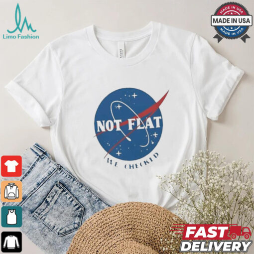 Not Flat We Checked Logo T shirt