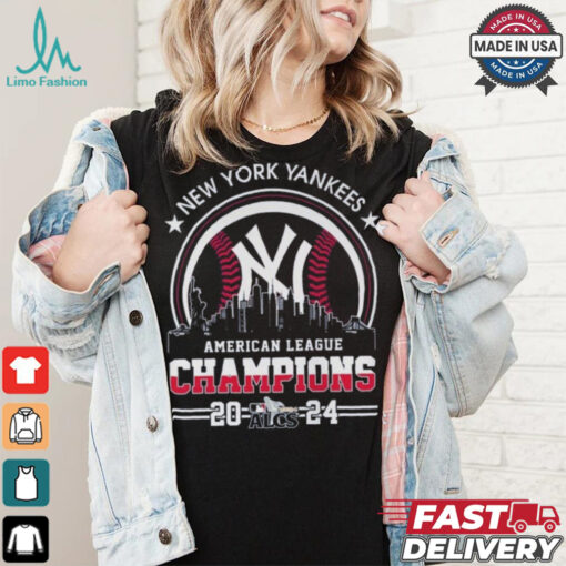 Official American League Champions MLB New York Yankees 2024 Skyline World Champions Shirt