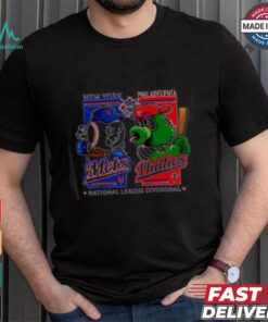 Official American League Divisional New York Mets vs Philadelphia Phillies mascot shirt
