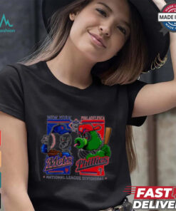 Official American League Divisional New York Mets vs Philadelphia Phillies mascot shirt