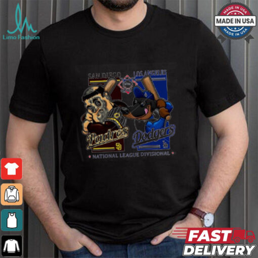 Official American League Divisional San Diego Padres vs Los Angeles Dodgers mascot shirt