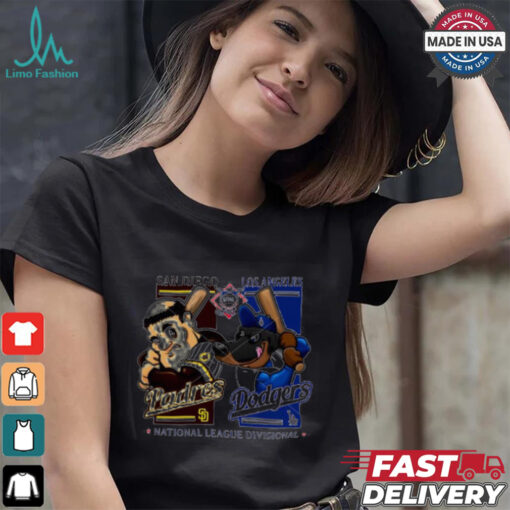 Official American League Divisional San Diego Padres vs Los Angeles Dodgers mascot shirt