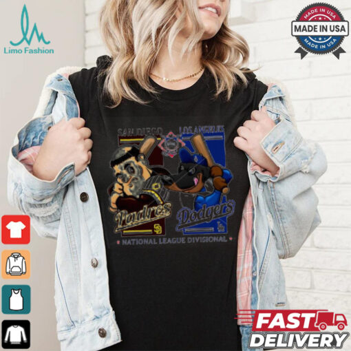 Official American League Divisional San Diego Padres vs Los Angeles Dodgers mascot shirt