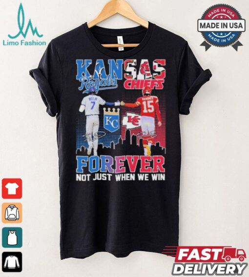 Official Bobby Witt Jr X Patrick Mahomes Kansas City Forever Not Just When We Win Shirt