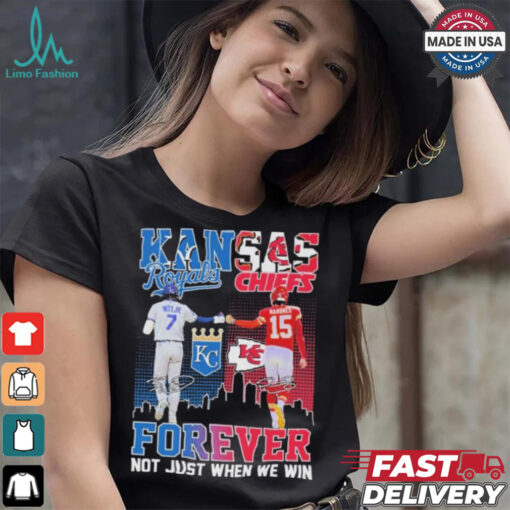Official Bobby Witt Jr X Patrick Mahomes Kansas City Forever Not Just When We Win Shirt